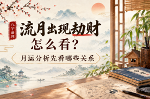 流月出现劫财怎么看？