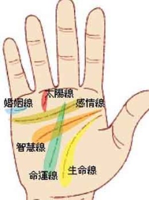 女性恋爱手相图解图片